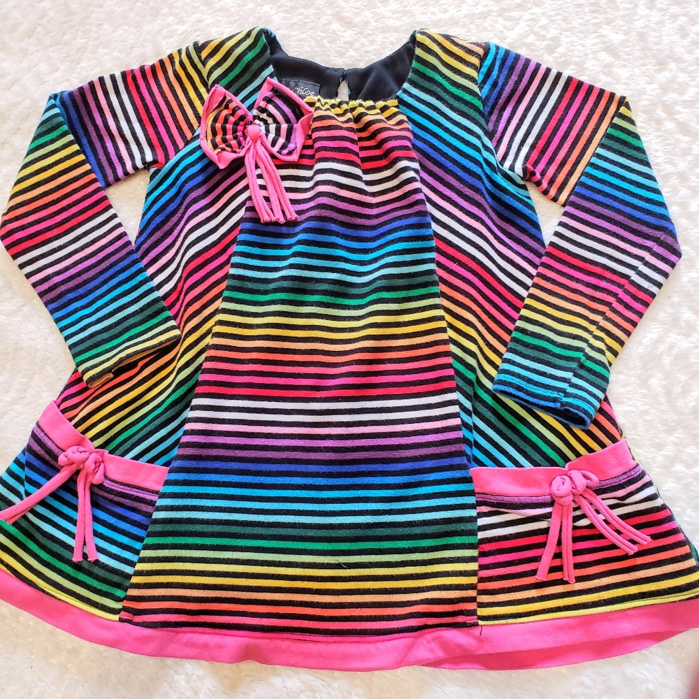 Isabella & Grace Boutique Rainbow Striped Dress